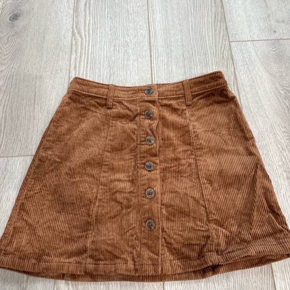 Forever 21 Tan Corduroy Mini Skirt